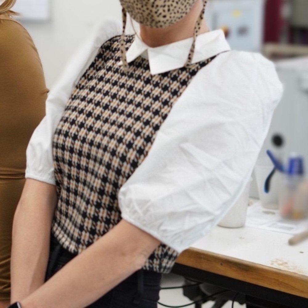 Collared Crop Blouse - image 4